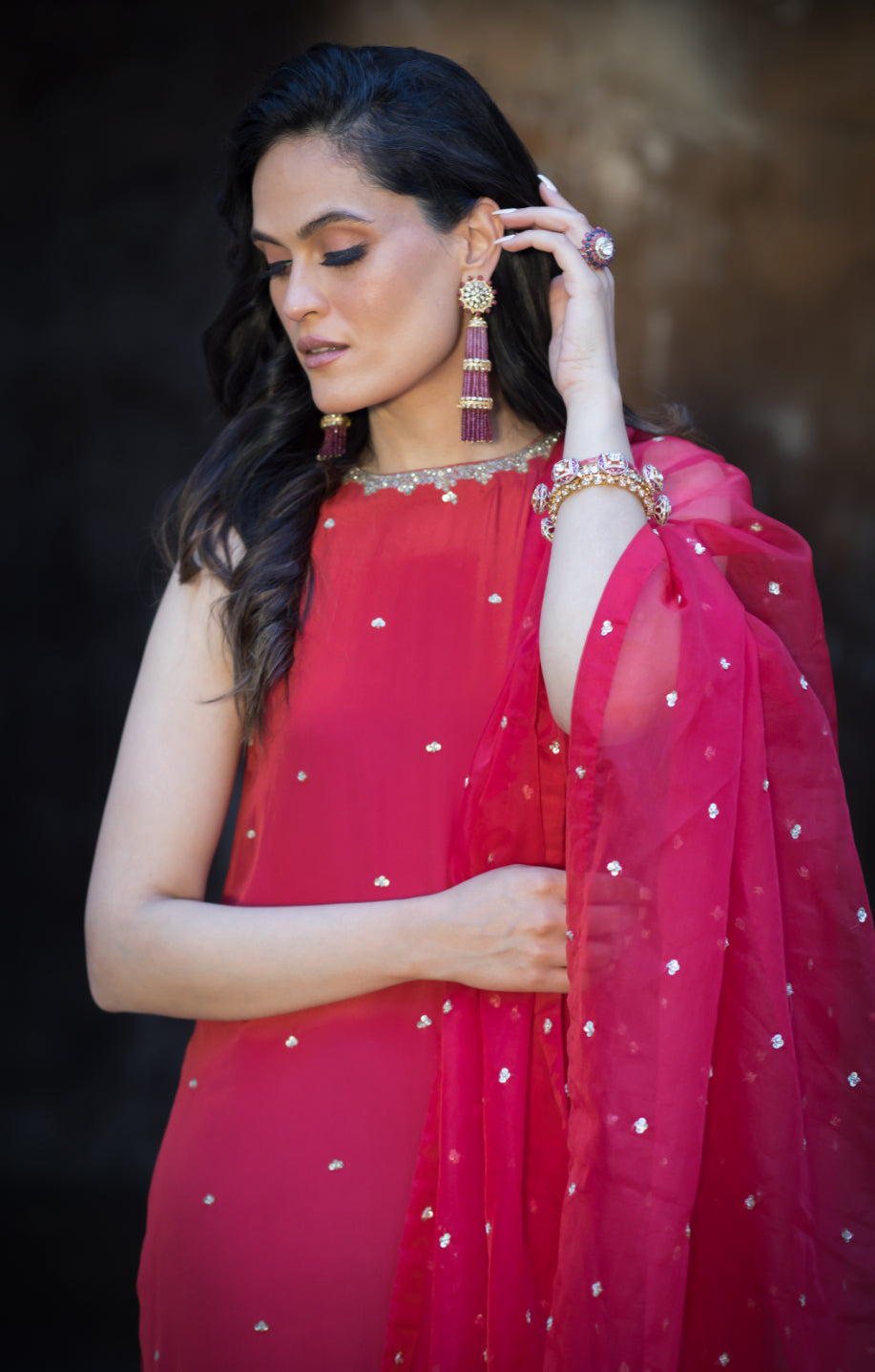 AISHA CREPE KURTA SET