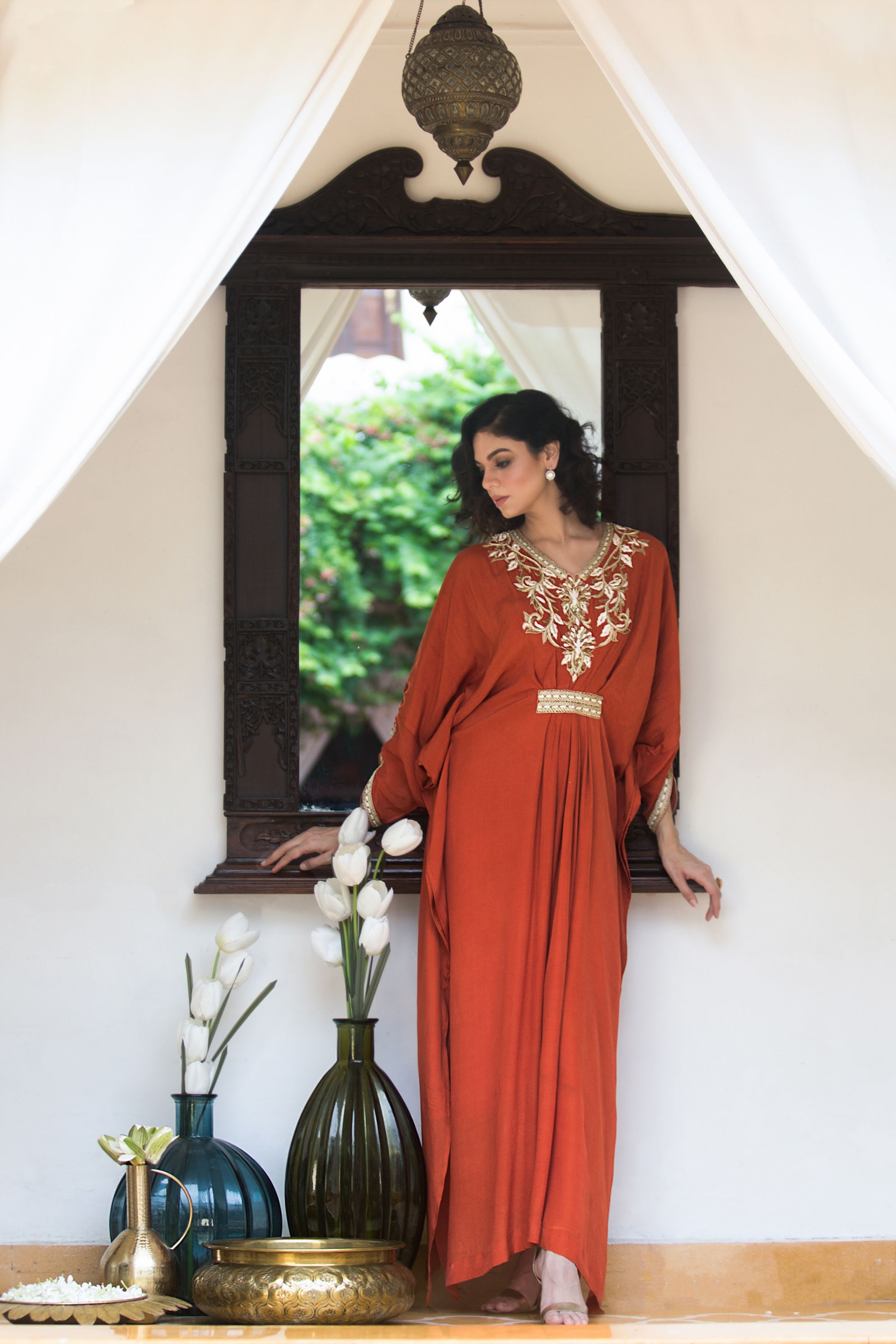 GUL CREPE KAFTAN