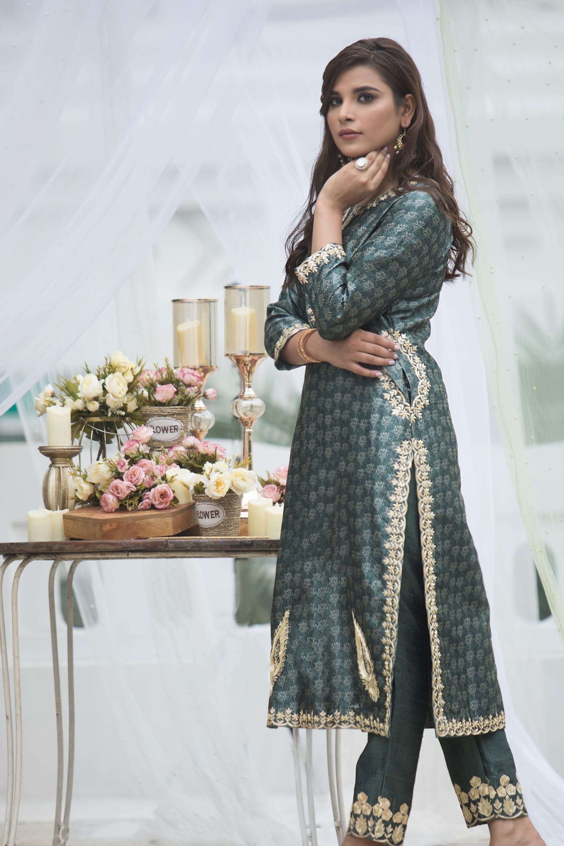 ALIYA TUSSAR SILK KURTA SET