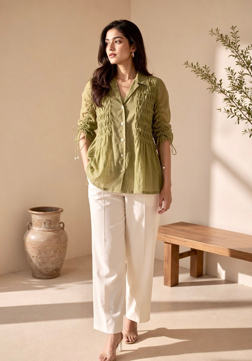 ALTEA MUL CHANDERI EMBROIDERED SHIRT