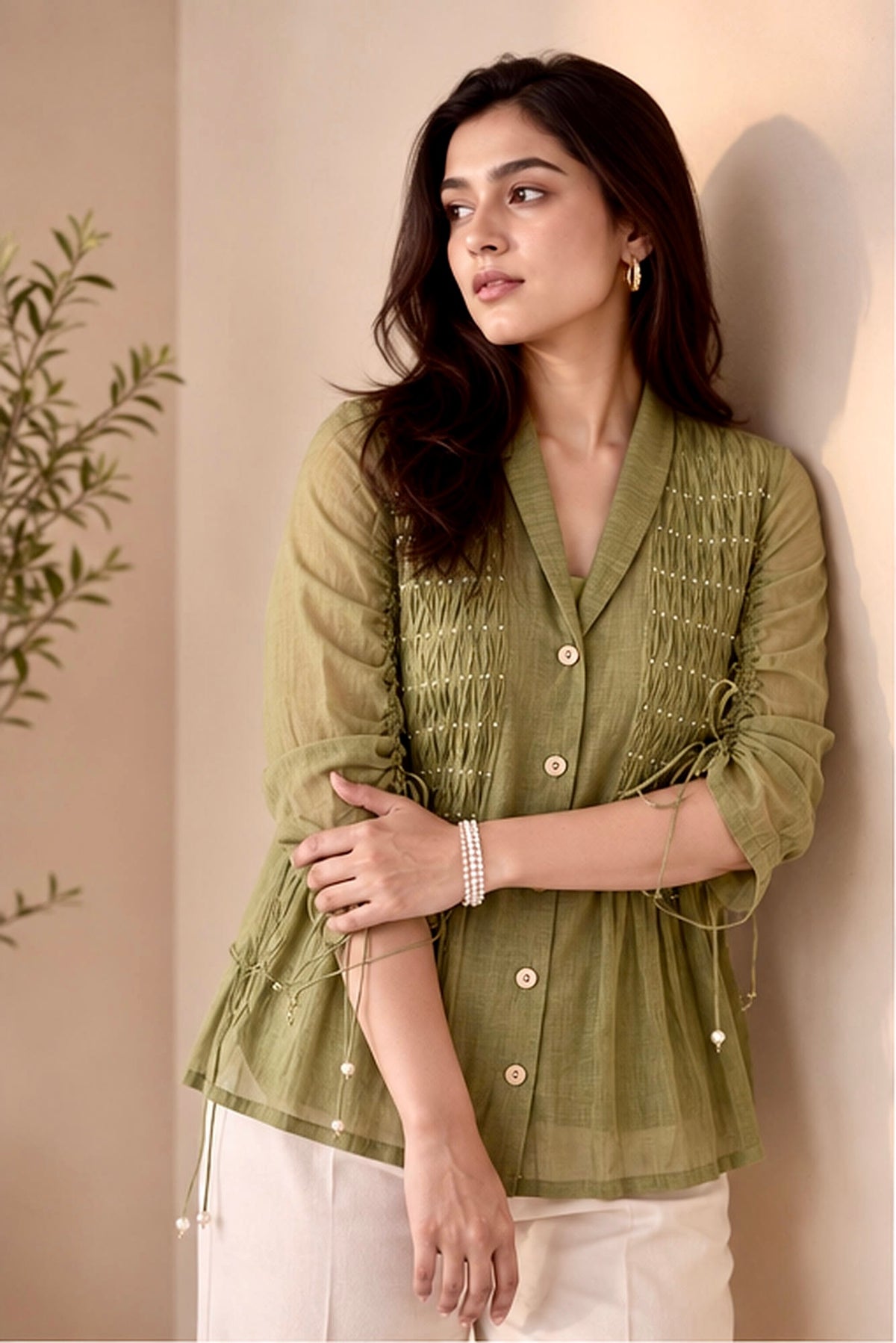 ALTEA MUL CHANDERI EMBROIDERED SHIRT