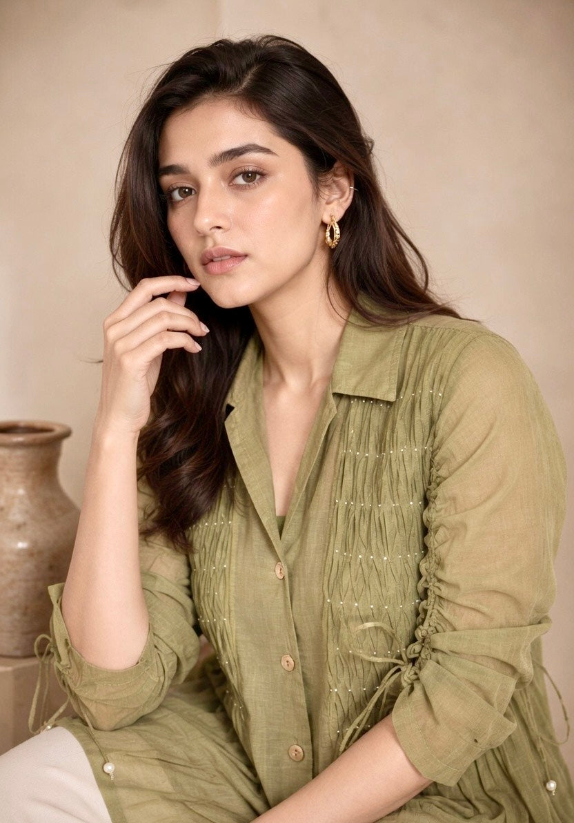 ALTEA MUL CHANDERI EMBROIDERED SHIRT