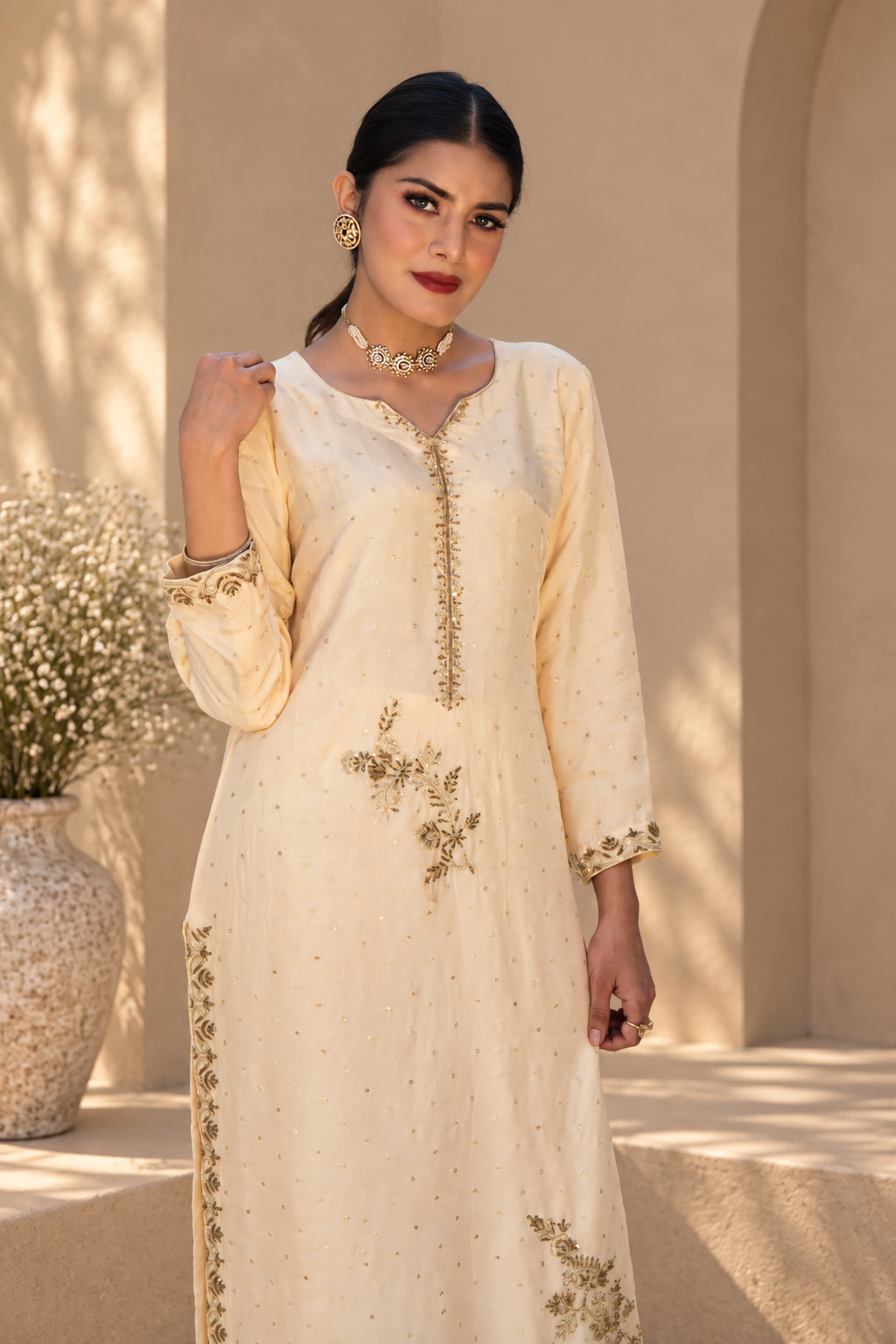 KASHISH UPARA SILK KURTA SET