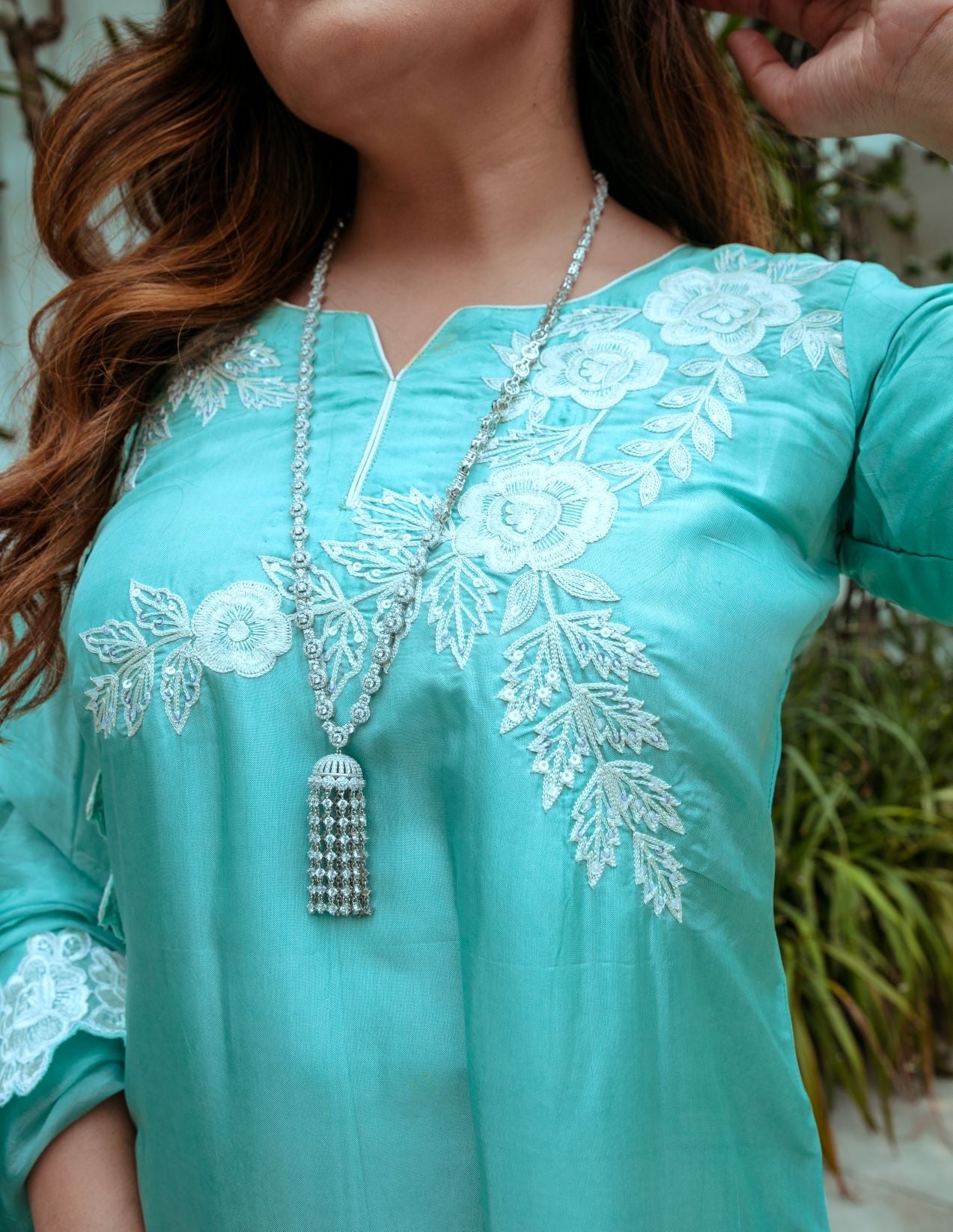 ANABIA UPARA SILK KURTA SET