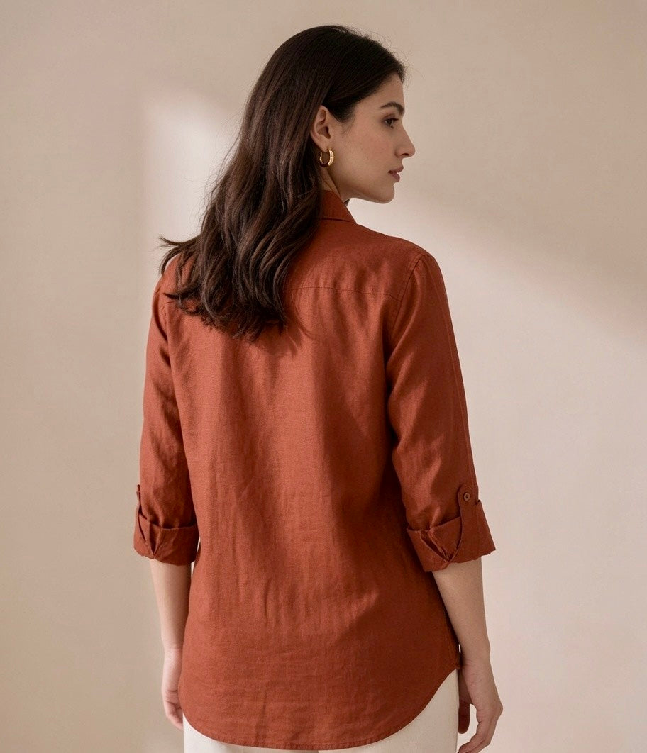 IRIS MUSLIN EMBROIDERED SHIRT